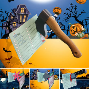 Halloween Kreativer Axt Ahornblatt Kühlschrankmagnet