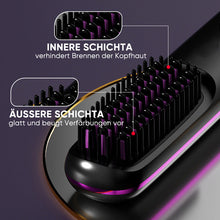 Laden Sie das Bild in den Galerie-Viewer, Kabelloser Negativ-Ionen-Haarglättungskamm