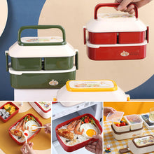 Laden Sie das Bild in den Galerie-Viewer, Doppelschichtige Lunchbox für Kinder mit Kaninchenmuster