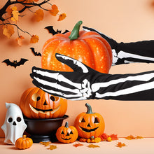 Laden Sie das Bild in den Galerie-Viewer, Wende-Handschuhe mit bedrucktem Totenkopf