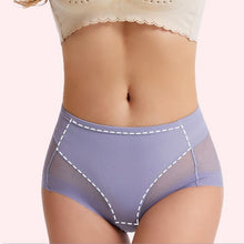 Laden Sie das Bild in den Galerie-Viewer, Nahtloser formender Slip aus Eisseide mit hoher Taille