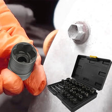 Laden Sie das Bild in den Galerie-Viewer, 32-teiliges Mutternlöser Set aus Kohlenstoffstahl