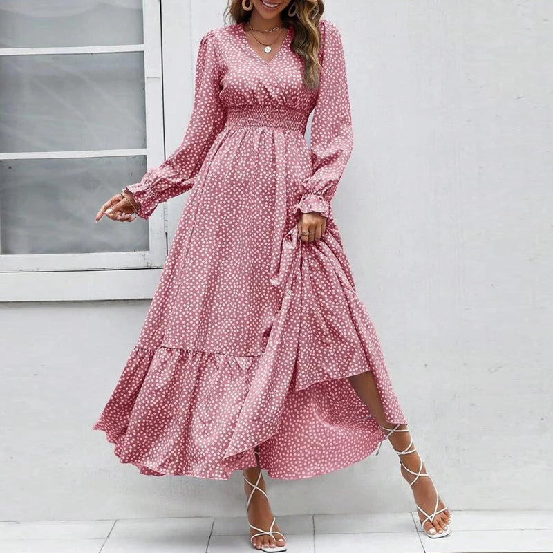 Maxikleid mit Polka Dots