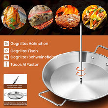 Laden Sie das Bild in den Galerie-Viewer, Edelstahl-Grillpfanne mit vertikaler Schraube
