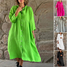 Laden Sie das Bild in den Galerie-Viewer, Einfacher, stimmungsvoller, lockerer Kleid