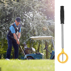 Einzelner Tennistrainer+Tragbarer Golfballpflücker+Tragbare Angelrute feste Kugel