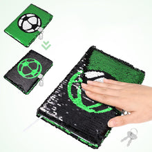 Laden Sie das Bild in den Galerie-Viewer, Fußball-Pailletten-Tagebuch, Notizbuch