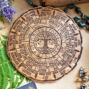 💖Wheel Of The Year Holzschild - Baum des Lebens