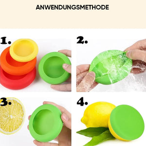 Satz mit 4 Silikondeckeln