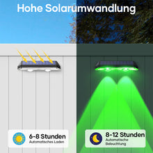 Laden Sie das Bild in den Galerie-Viewer, Solar-Zaunleuchten für den Außenbereich