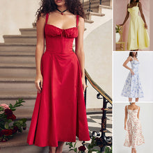 Laden Sie das Bild in den Galerie-Viewer, Trägerkleid mit tiefem Rückenausschnitt