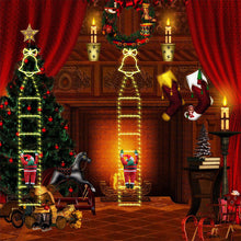 Laden Sie das Bild in den Galerie-Viewer, Weihnachtsleiter Dekoration Lichter mit Weihnachtsmann