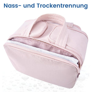 Große, weit zu öffnende Reise-Make-up-Tasche