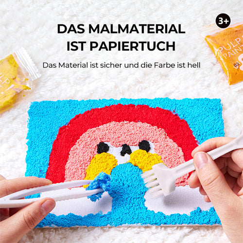 Kinder Zellstoffstempel-Texturmalerei