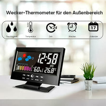 Laden Sie das Bild in den Galerie-Viewer, Digitaler LED-Wecker mit Temperatur- und Feuchtigkeitsüberwachung