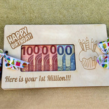 Laden Sie das Bild in den Galerie-Viewer, Hölzerne Geldaufbewahrungs-Geschenkbox