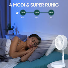 Laden Sie das Bild in den Galerie-Viewer, Tragbarer wiederaufladbarer faltbarer Teleskop-Bodenventilator