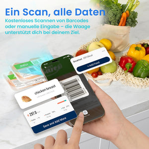 Intelligente Küchenwaage für Lebensmittel