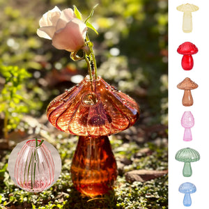 Handgefertigte Pilzknospenvase aus Glas