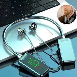 Bluetooth-Headset mit Nackenbügel und Digitalanzeige