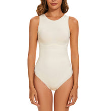Laden Sie das Bild in den Galerie-Viewer, Einfarbiger Bodysuit mit Rundhalsausschnitt