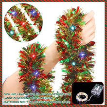 Laden Sie das Bild in den Galerie-Viewer, 🎁🎄Weihnachts-Lametta-Girlande mit LED-Lichtern