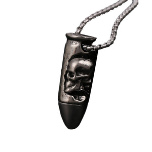 Heiliges Kreuz Bullet Totenkopf Halskette