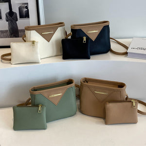 2-teiliges Set aus Beuteltasche und Geldbörse