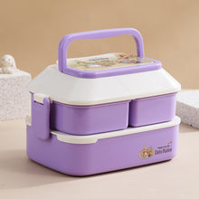 Laden Sie das Bild in den Galerie-Viewer, Doppelschichtige Lunchbox für Kinder mit Kaninchenmuster