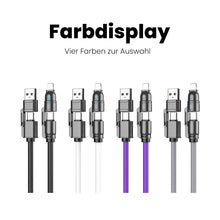 Laden Sie das Bild in den Galerie-Viewer, 4-in-1 SuperSpeed Ladekabel - 240W Blitzladung &amp; Ultra-langlebig