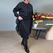 Laden Sie das Bild in den Galerie-Viewer, Unregelmäßig genähtes einfarbiges elegantes Kleid