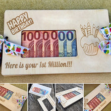 Laden Sie das Bild in den Galerie-Viewer, Hölzerne Geldaufbewahrungs-Geschenkbox