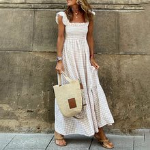 Laden Sie das Bild in den Galerie-Viewer, Lässiges kariertes Kleid