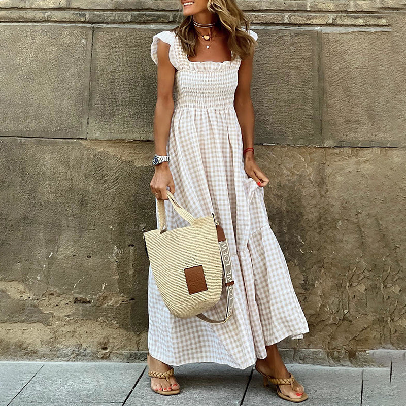 Lässiges kariertes Kleid