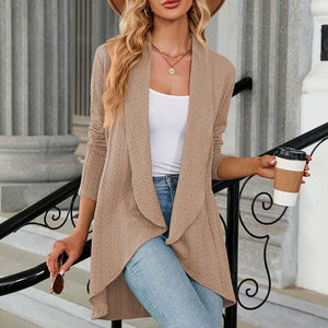 Langärmlige Strickjacke, Mantel