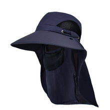 Laden Sie das Bild in den Galerie-Viewer, Herren-Sonnenhut mit breiter Krempe und abnehmbarer Gesichtsmaske