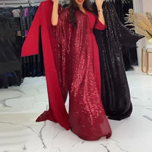 Laden Sie das Bild in den Galerie-Viewer, Personalisierte Pailletten Bodenlang Kleid