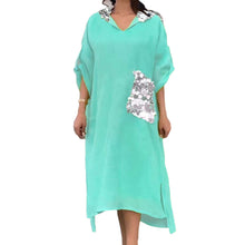 Laden Sie das Bild in den Galerie-Viewer, Fischschuppenkleid mit Kapuze und Pailletten