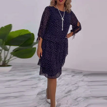 Laden Sie das Bild in den Galerie-Viewer, Elegantes Lagenkleid mit Polka Dot-Print