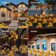 Laden Sie das Bild in den Galerie-Viewer, LED-Solar-Sonnenblumenlampe
