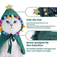 Laden Sie das Bild in den Galerie-Viewer, Katze Hund Weihnachten Cape Poncho