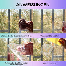 Laden Sie das Bild in den Galerie-Viewer, PVC Bunte Adsorptionsregenbogenglasfensteraufkleber, 6 Stk