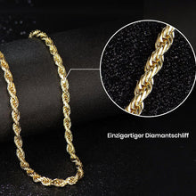 Laden Sie das Bild in den Galerie-Viewer, Halskette mit gedrehter Kordelkette aus Edelstahl