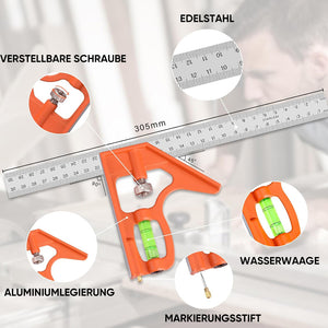 Multifunktionales 90-Grad- und 45-Grad-Winkellineal