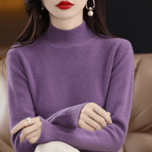 Laden Sie das Bild in den Galerie-Viewer, Damen-Pullover mit Stehkragen