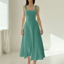 Laden Sie das Bild in den Galerie-Viewer, Neues Midikleid mit dicken Trägern für Damen