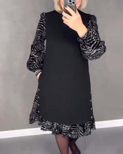 Laden Sie das Bild in den Galerie-Viewer, Imitiertes zweiteiliges bedrucktes Kleid