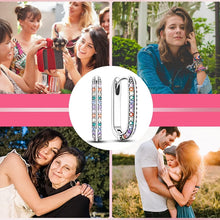 Laden Sie das Bild in den Galerie-Viewer, Modische geometrische Ohrclips mit bunten Zirkonia-Steinen