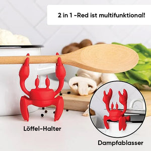 Rote Krabbe Silikon-Utensilienauflage