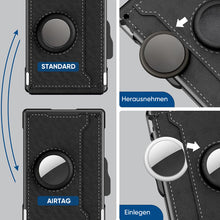 Laden Sie das Bild in den Galerie-Viewer, Herren Business-Stil PU-Leder Kartenfächer für AirTag